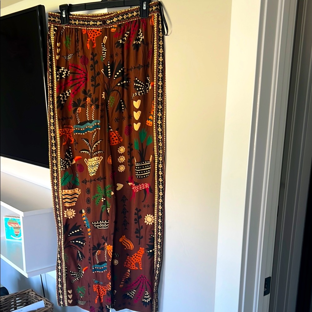 NWOT FARM for Anthropologie Colorful Patterned Maxi Skirt. Size Medium. Farm rio